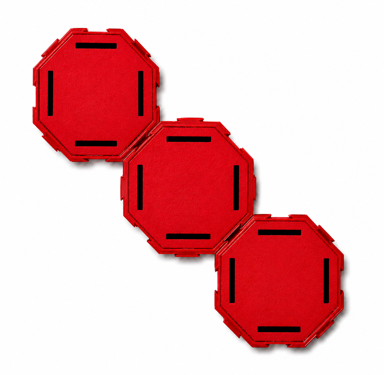 Pack de 3 medalleros modulares BEWEGT GO color rojo rubí
