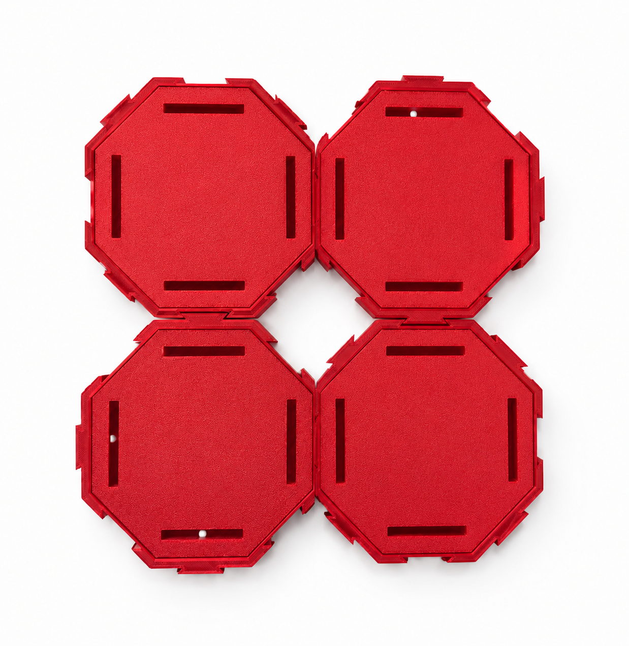 Pack de 4 medalleros modulares BEWEGT GO color rojo rubí