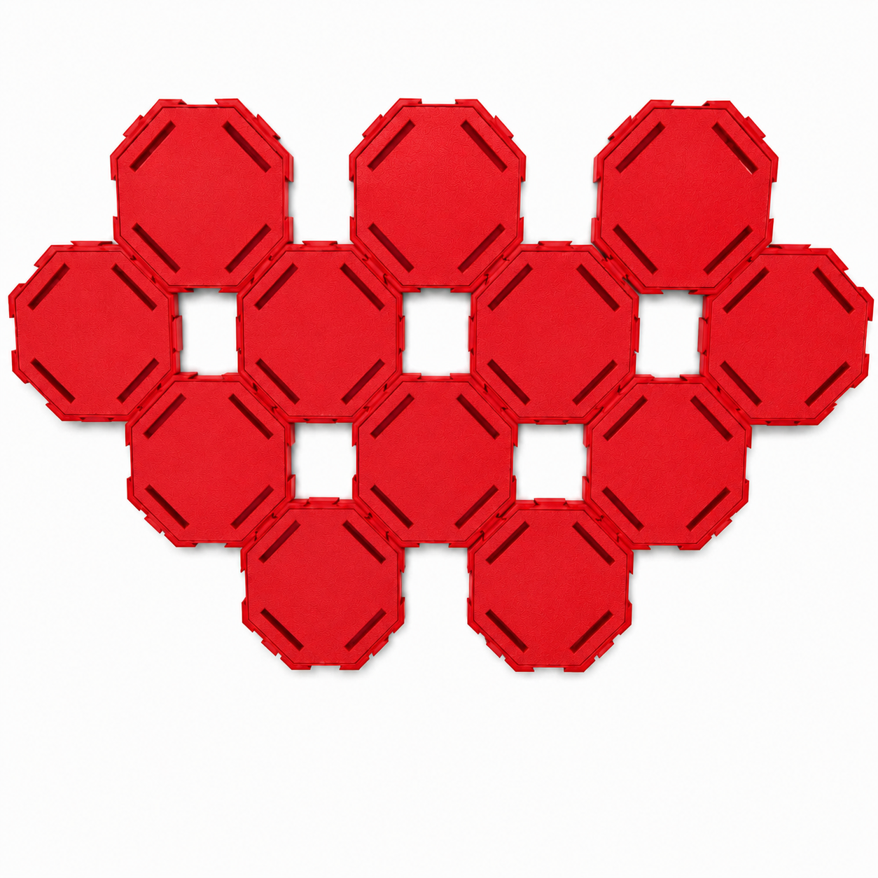 Pack de 12 medalleros modulares BEWEGT GO color rojo rubí