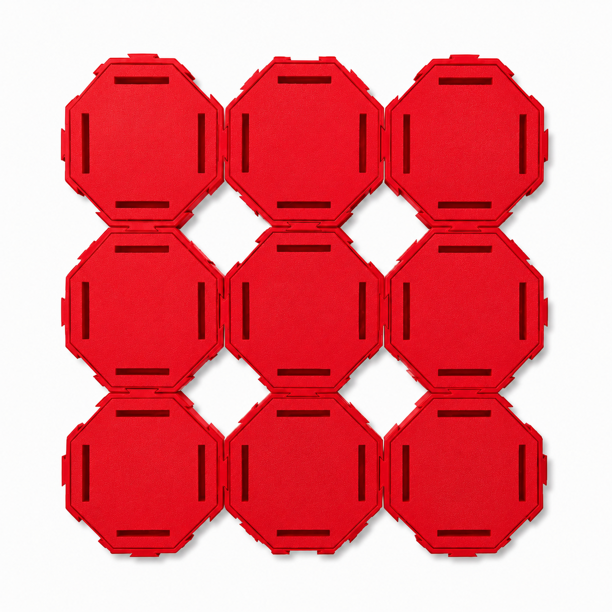 Pack de 9 medalleros modulares BEWEGT GO color rojo rubí