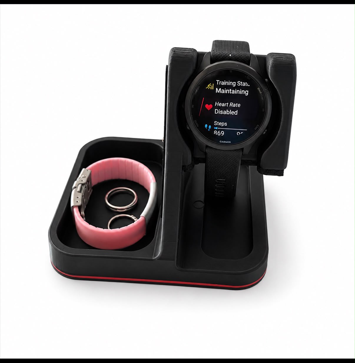 SOPORTE PARA CARGAR EL CELULAR NEGRO-ROJO
