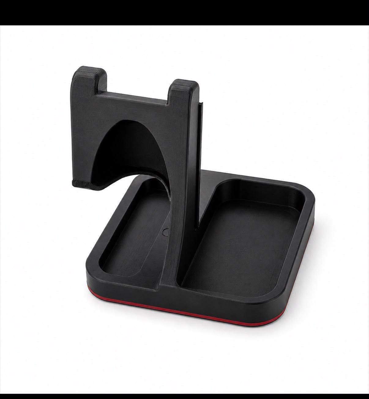 SOPORTE PARA CARGAR EL CELULAR NEGRO-ROJO