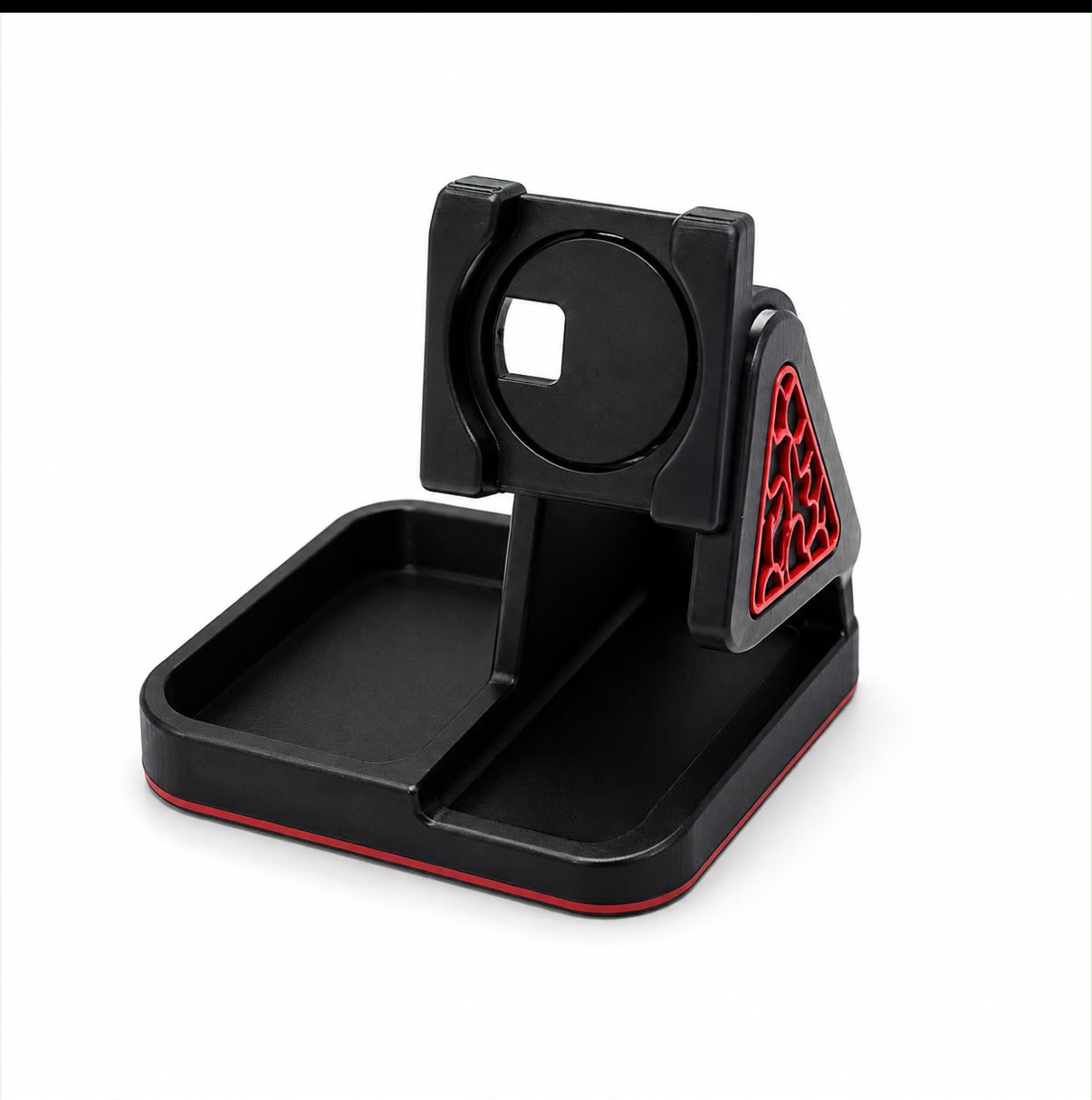 SOPORTE PARA CARGAR EL CELULAR NEGRO-ROJO