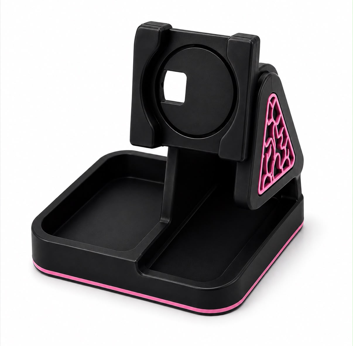 SOPORTE PARA CARGAR EL CELULAR NEGRO- ROSA
